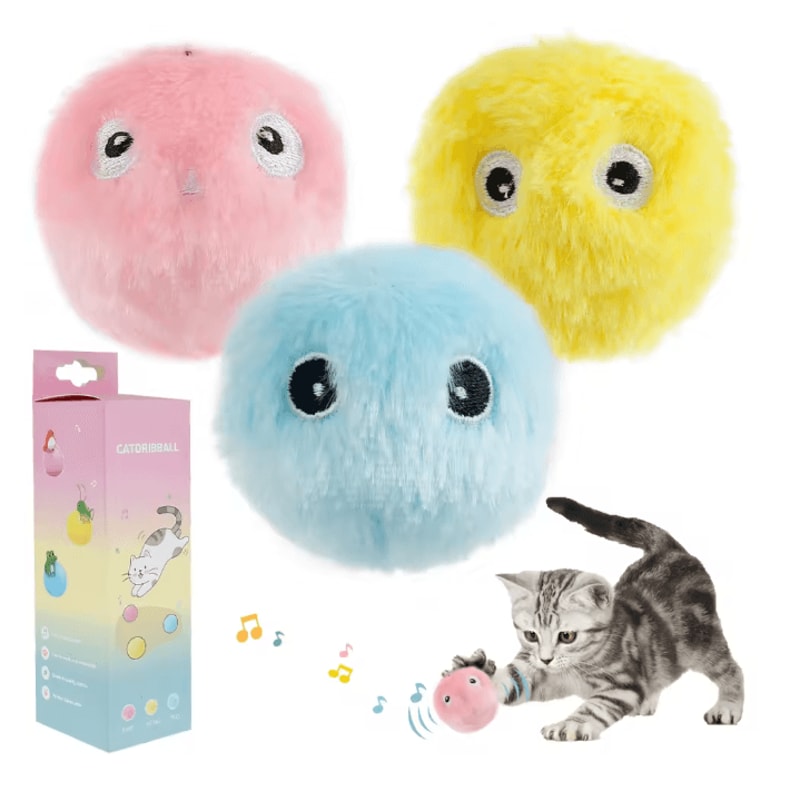 PlayPurr Smart Interactive Cat Toy Ball With Sound And Catnip 5