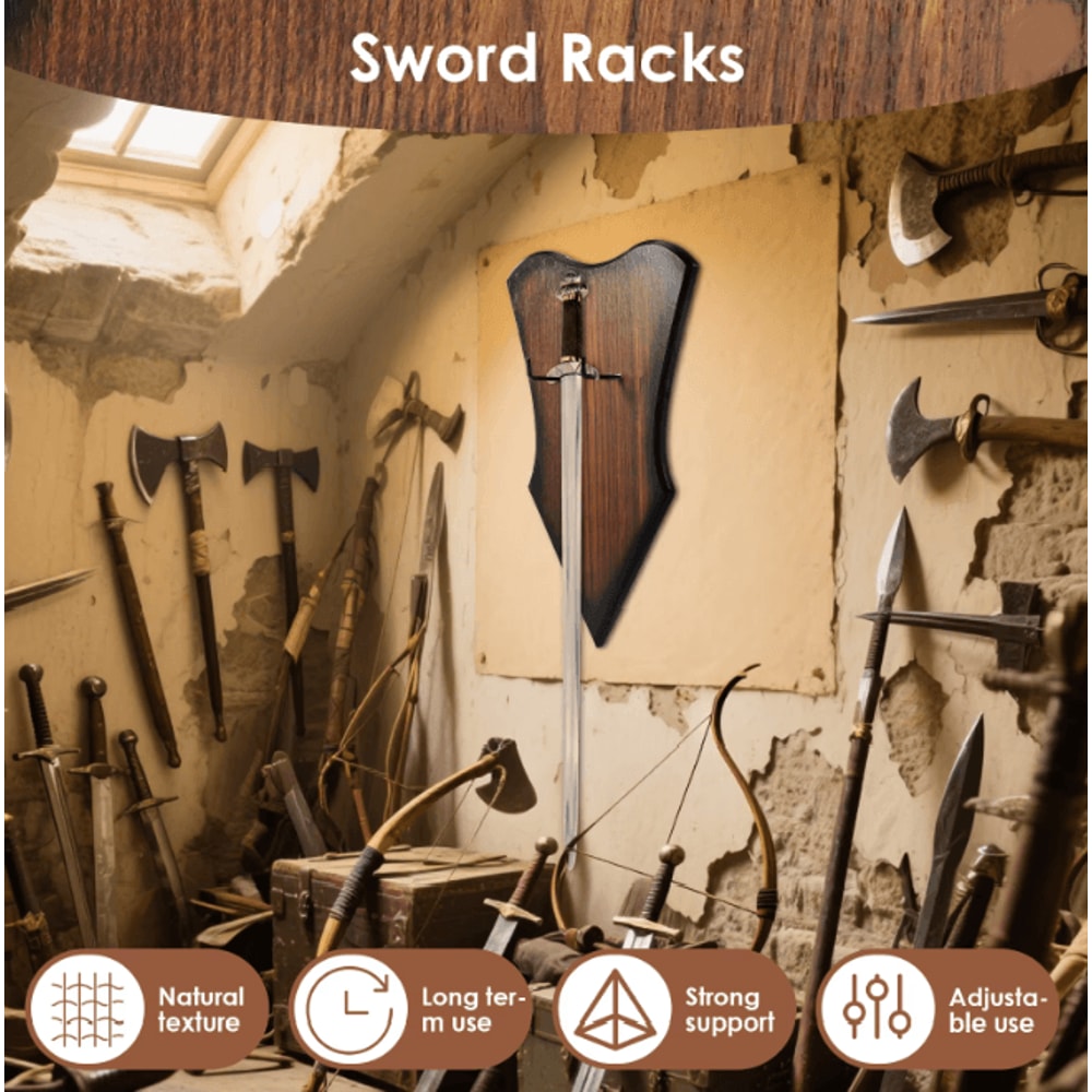 BladeDisplay Adjustable Sword Wall Mount Katana Holder Display Rack 2