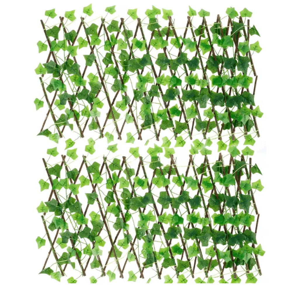 GreenHaven Expanding Garden Privacy Fence Artificial Ivy Trellis Screen 5