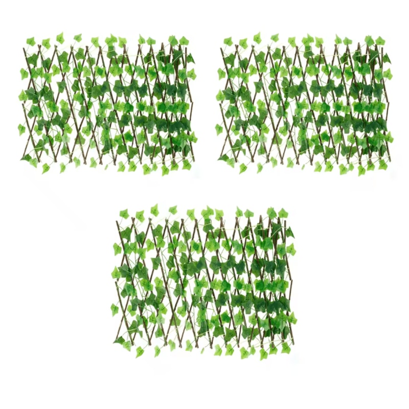 GreenHaven Expanding Garden Privacy Fence Artificial Ivy Trellis Screen 6
