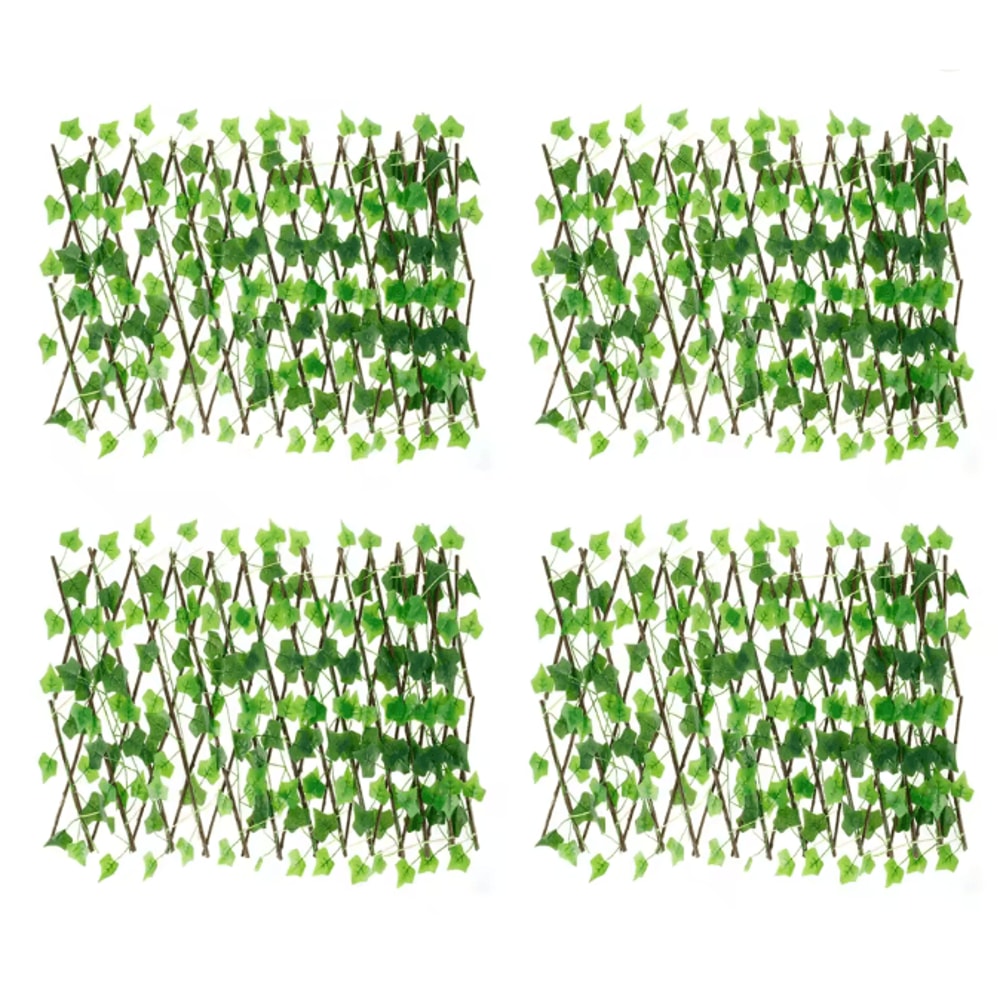 GreenHaven Expanding Garden Privacy Fence Artificial Ivy Trellis Screen 7