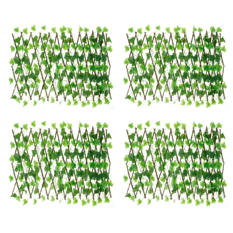 GreenHaven Expanding Garden Privacy Fence Artificial Ivy Trellis Screen 7