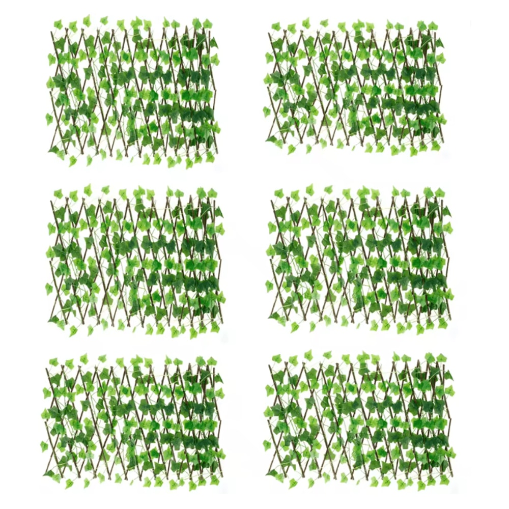 GreenHaven Expanding Garden Privacy Fence Artificial Ivy Trellis Screen 8