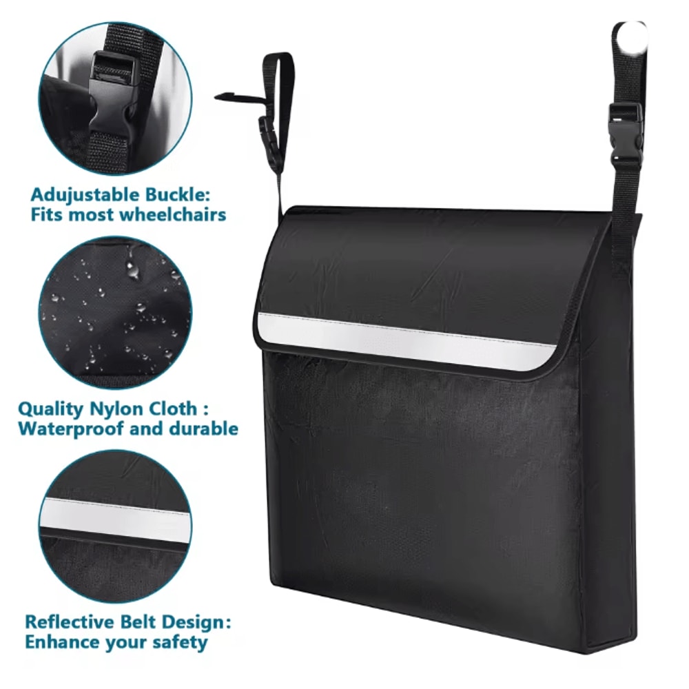 CareCarry Waterproof Wheelchair Bag Large Capacity Reflective Storage Pouch 1
