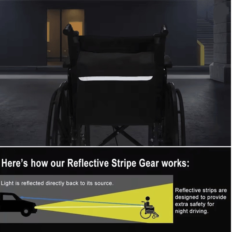 CareCarry Waterproof Wheelchair Bag Large Capacity Reflective Storage Pouch 2