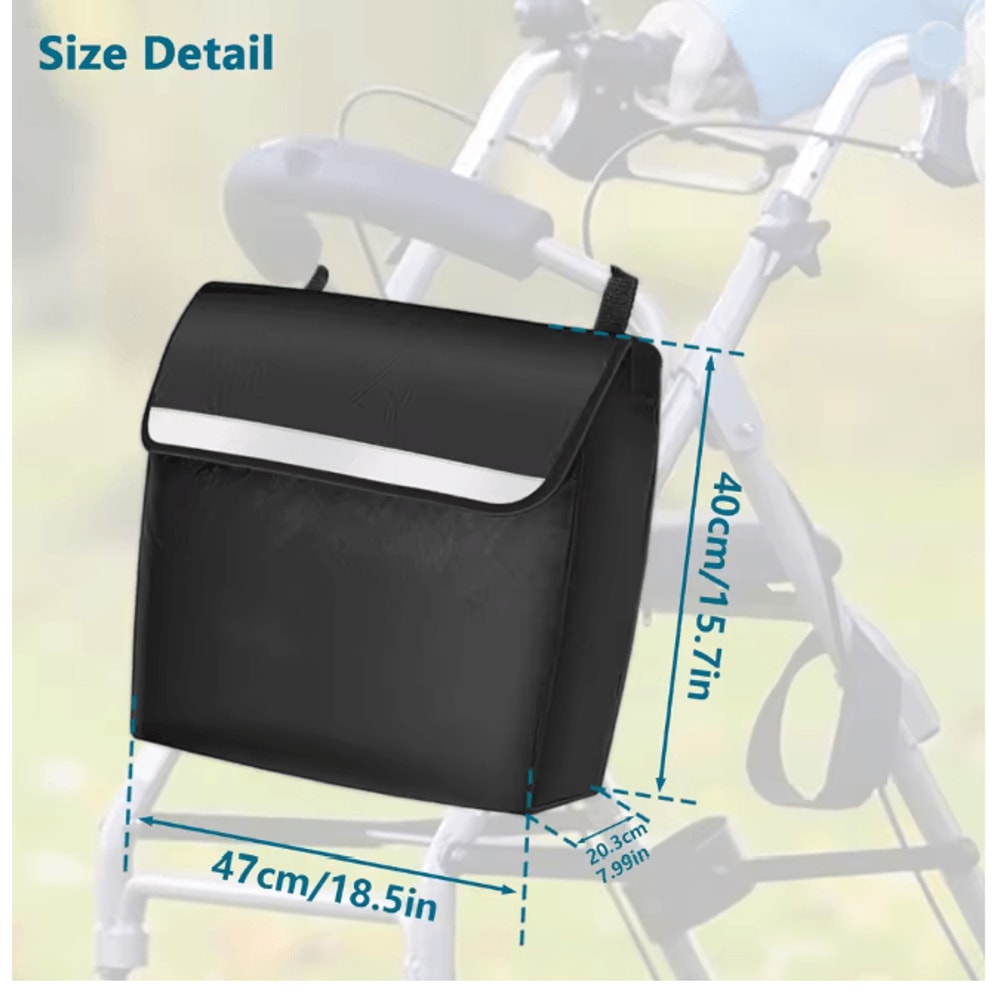 CareCarry Waterproof Wheelchair Bag Large Capacity Reflective Storage Pouch 3