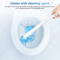 FreshClean Disposable Toilet Brush Kit Long Handle Replaceable Head Set 1