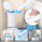 FreshClean Disposable Toilet Brush Kit Long Handle Replaceable Head Set 2