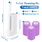 FreshClean Disposable Toilet Brush Kit Long Handle Replaceable Head Set 5