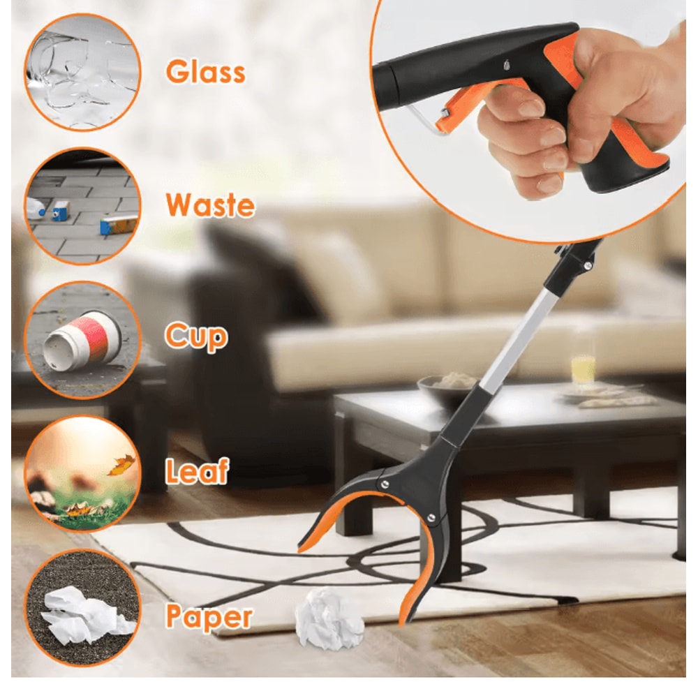ReachEase Foldable Grabber Tool Non Slip Jaw Litter Pickup Stick 2