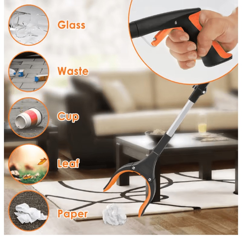 ReachEase Foldable Grabber Tool Non Slip Jaw Litter Pickup Stick 2
