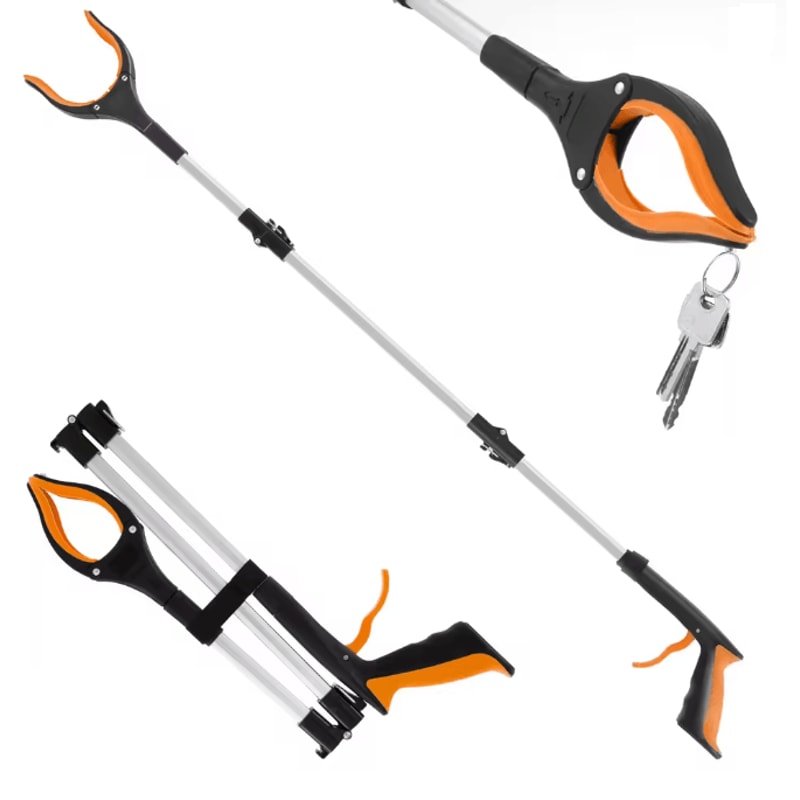 ReachEase Foldable Grabber Tool Non Slip Jaw Litter Pickup Stick 7
