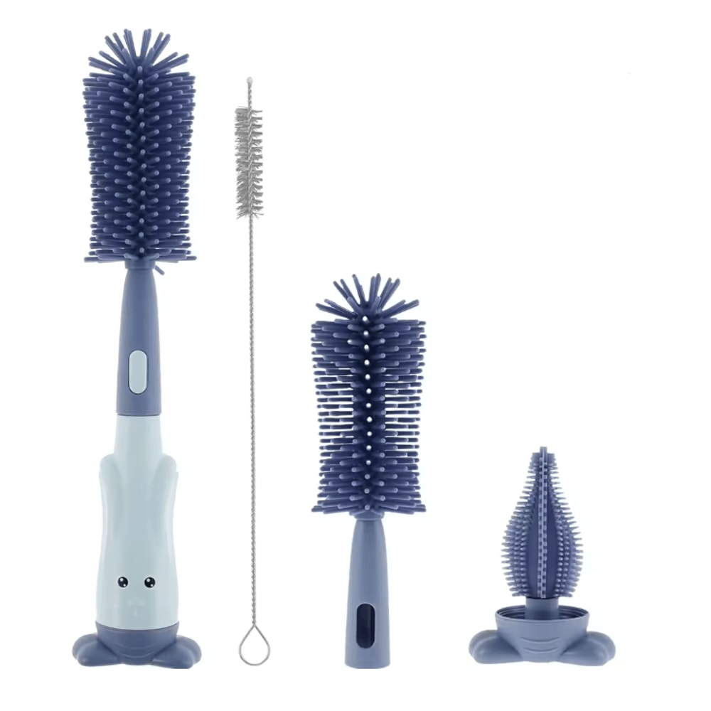 PureCare Baby Bottle Brush Set Silicone Pacifier Straw Cleaner Kit 6