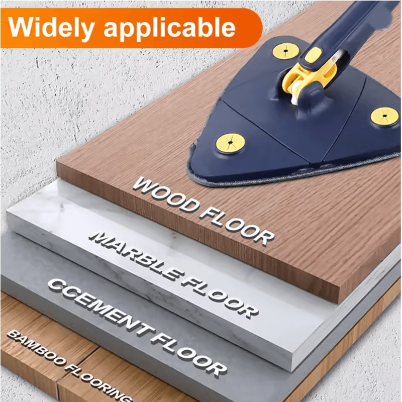 TriClean 360 Rotating Triangle Mop Self Wringing Adjustable Floor Cleaner 1