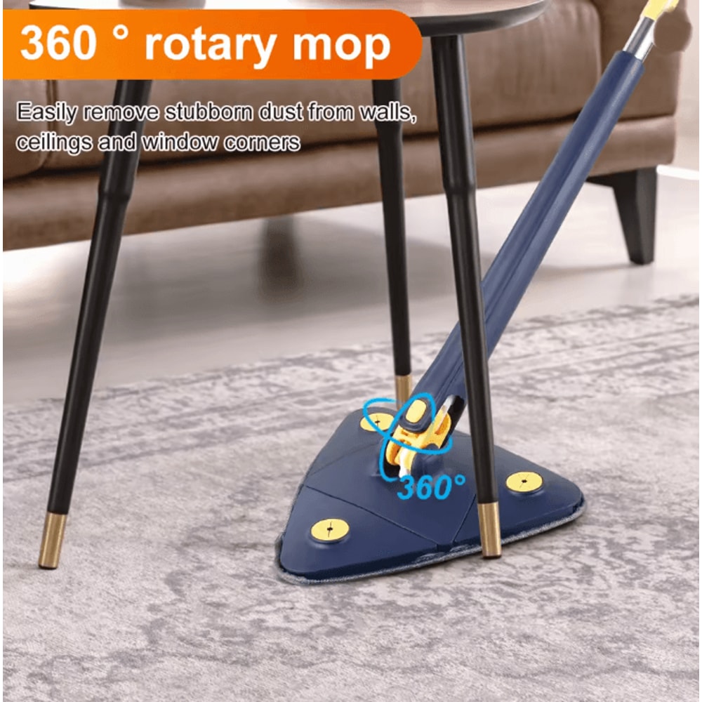TriClean 360 Rotating Triangle Mop Self Wringing Adjustable Floor Cleaner 2
