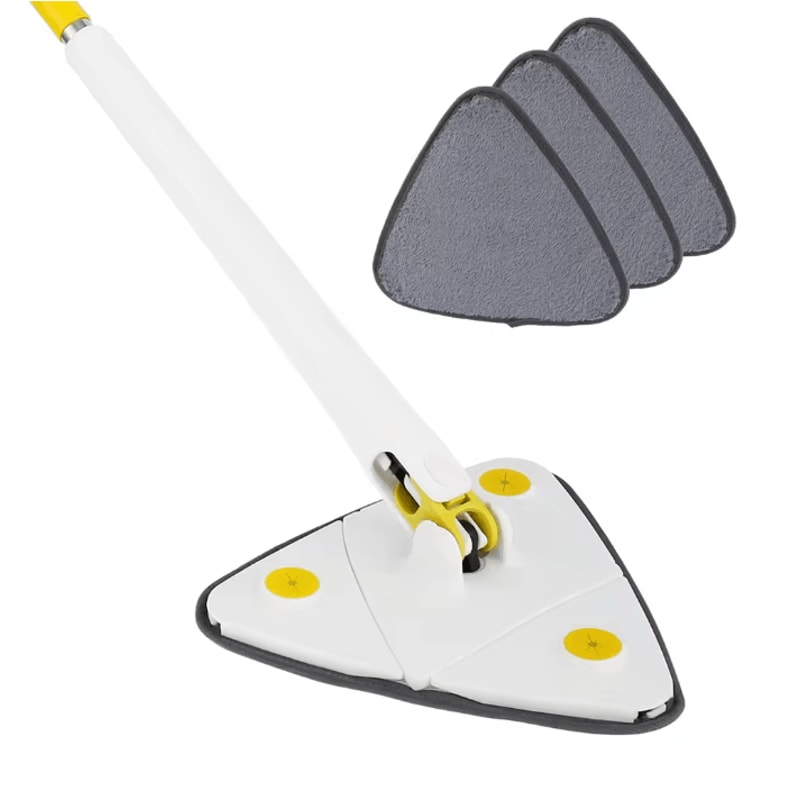 TriClean 360 Rotating Triangle Mop Self Wringing Adjustable Floor Cleaner 7