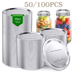 sealfresh reusable canning lids 70mm regular mouth leak proof jar lids set