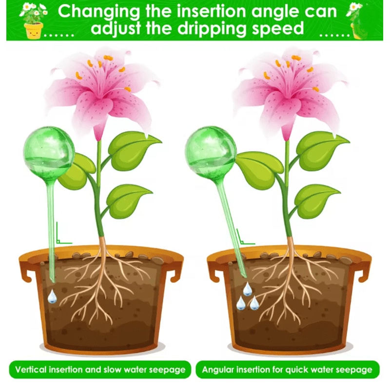 AquaBloom Automatic Plant Watering Bulbs Self Watering Globe System 1