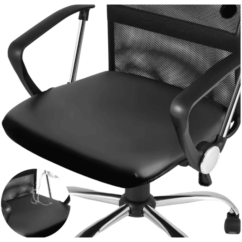 LuxeShield PU Leather Chair Seat Cover Waterproof Dining And Office Protector 0