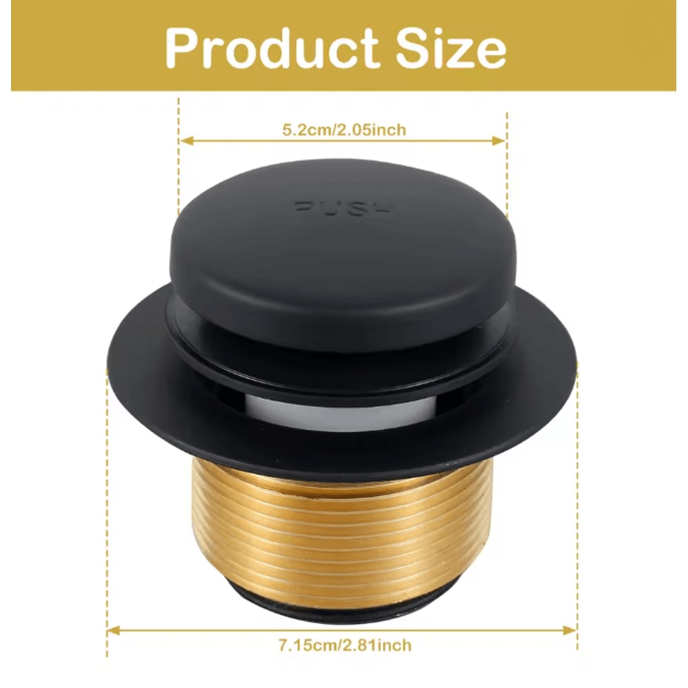 SealFlow Universal Bathtub Drain Stopper Pop Up Rustproof Bath Plug 5