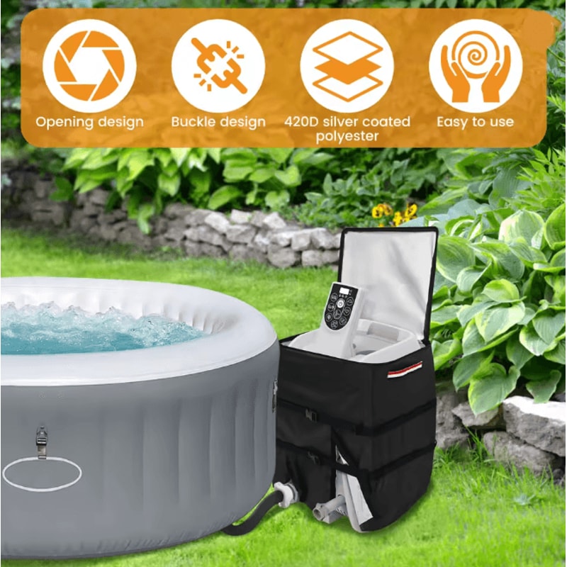 AquaShield Inflatable Spa Pump Cover Waterproof Hot Tub Heater Protector 1