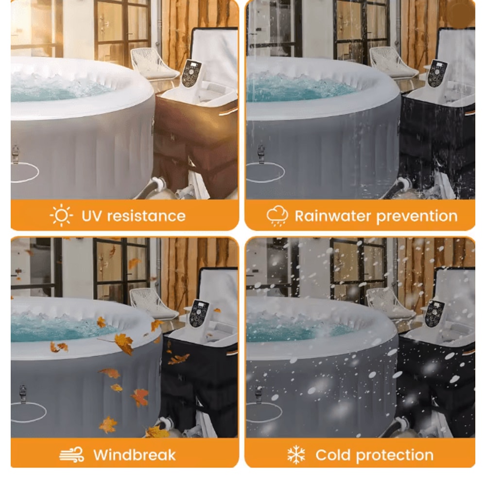 AquaShield Inflatable Spa Pump Cover Waterproof Hot Tub Heater Protector 4