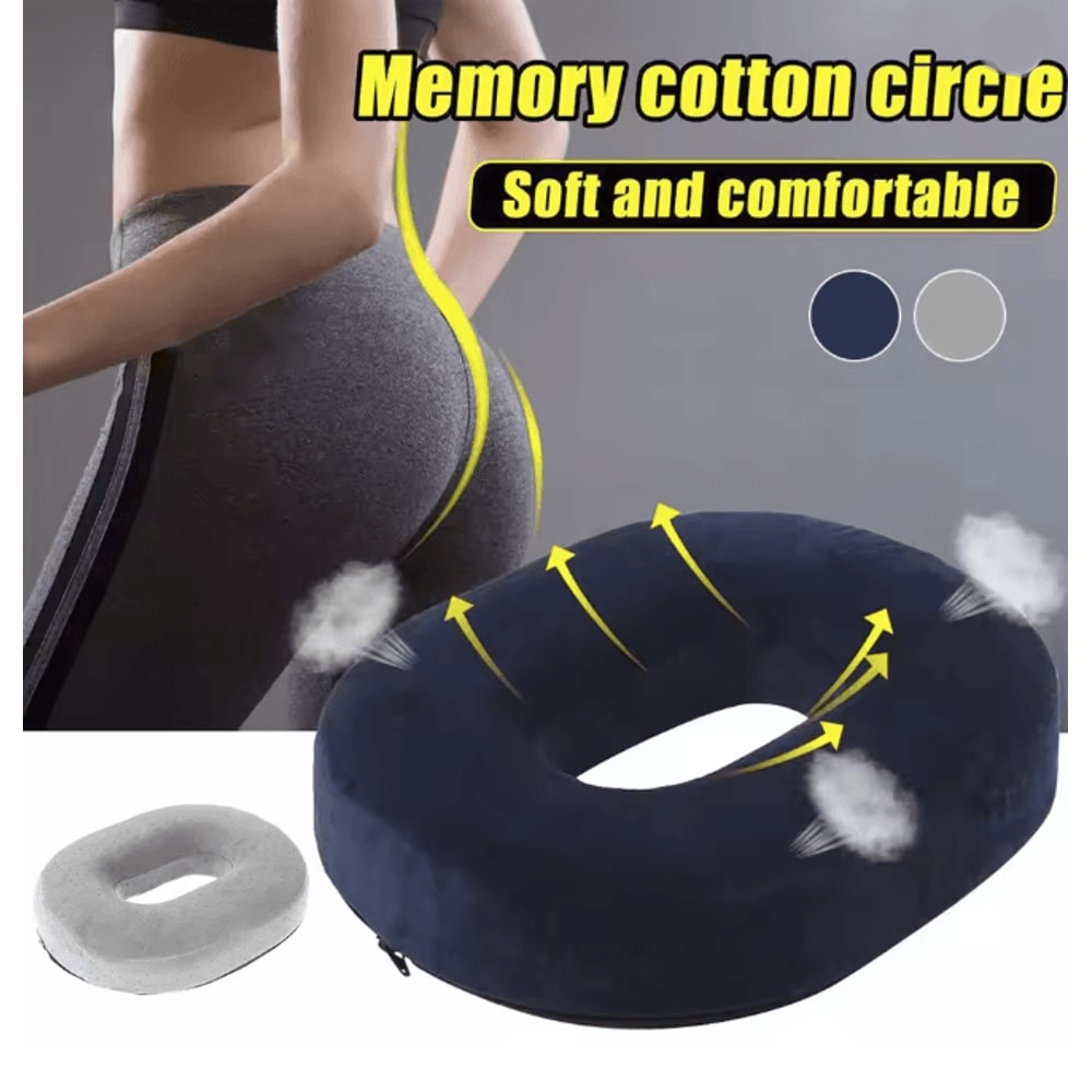 ComfortRing Memory Foam Donut Cushion Tailbone And Pressure Relief Seat Pad 0