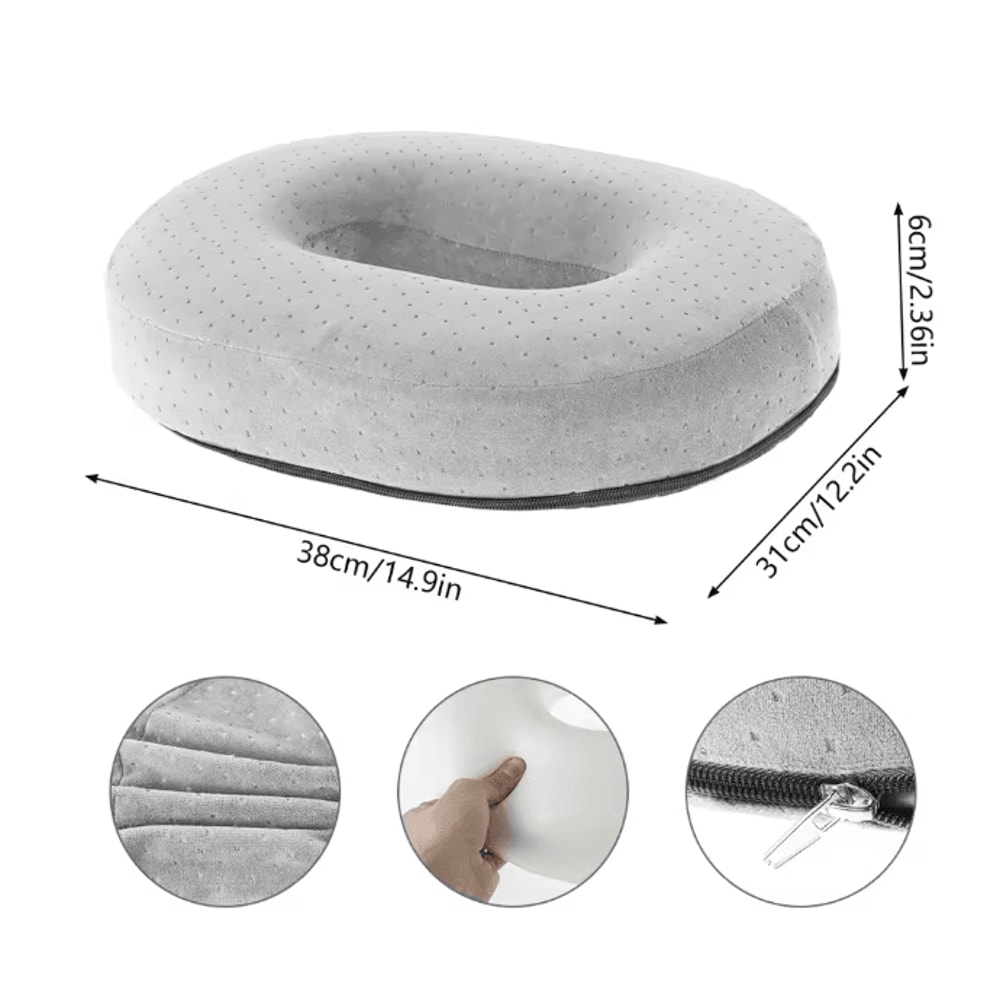 ComfortRing Memory Foam Donut Cushion Tailbone And Pressure Relief Seat Pad 3