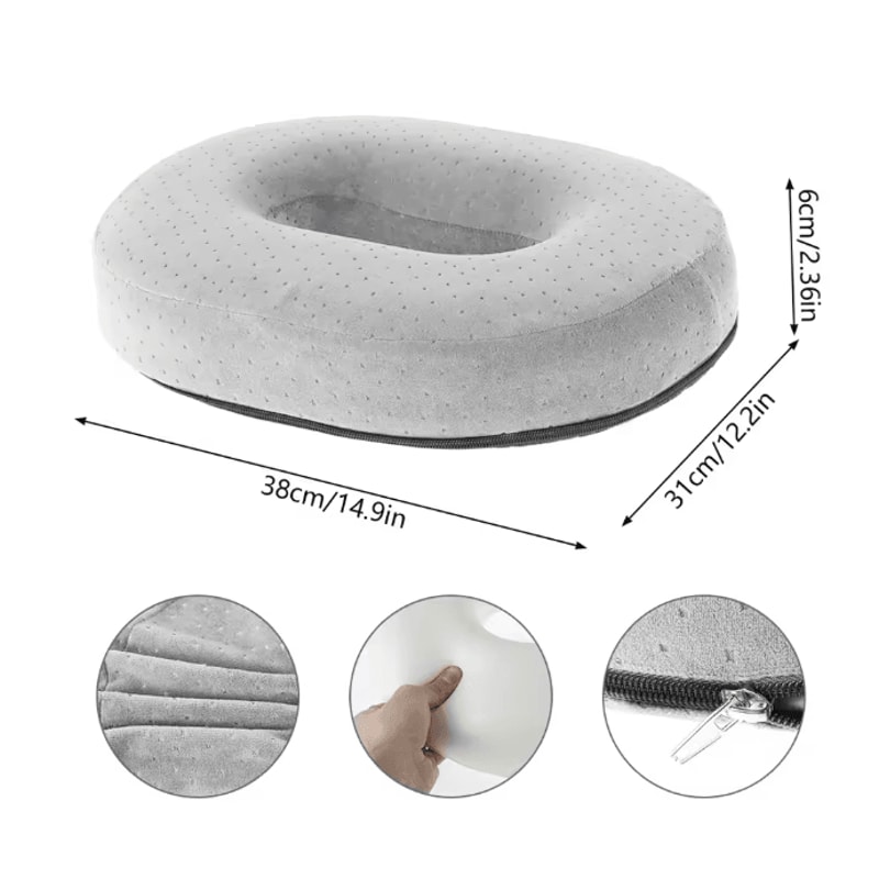 ComfortRing Memory Foam Donut Cushion Tailbone And Pressure Relief Seat Pad 3