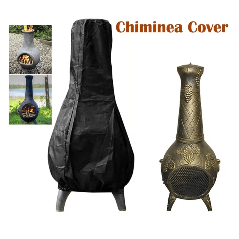 FireGuard Outdoor Chiminea Cover Heavy Duty Waterproof Fireplace Protector 0