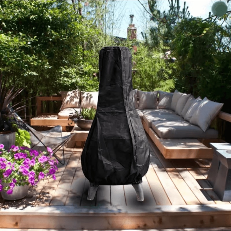 FireGuard Outdoor Chiminea Cover Heavy Duty Waterproof Fireplace Protector 4
