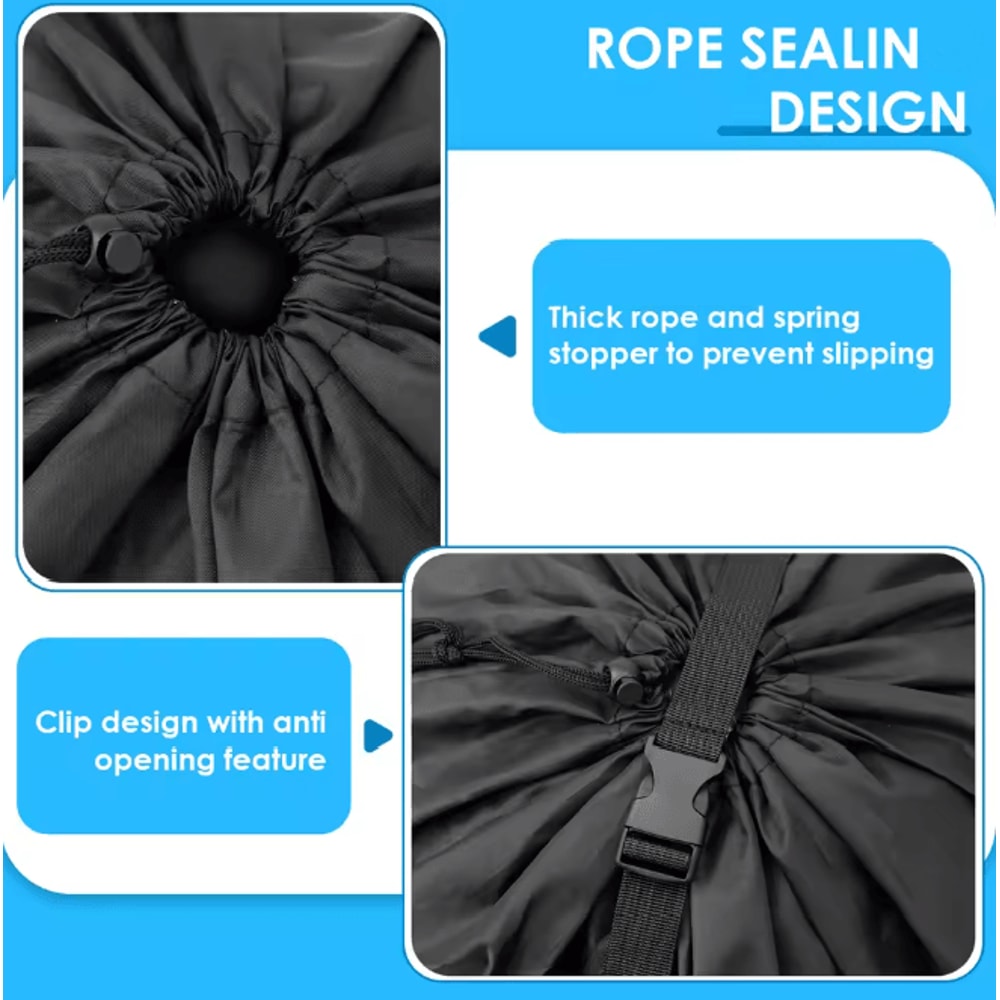 CarryClean Waterproof Laundry Backpack Large Capacity Clothes Hamper Bag 3