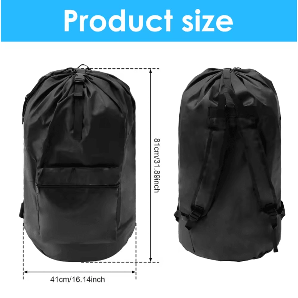 CarryClean Waterproof Laundry Backpack Large Capacity Clothes Hamper Bag 4