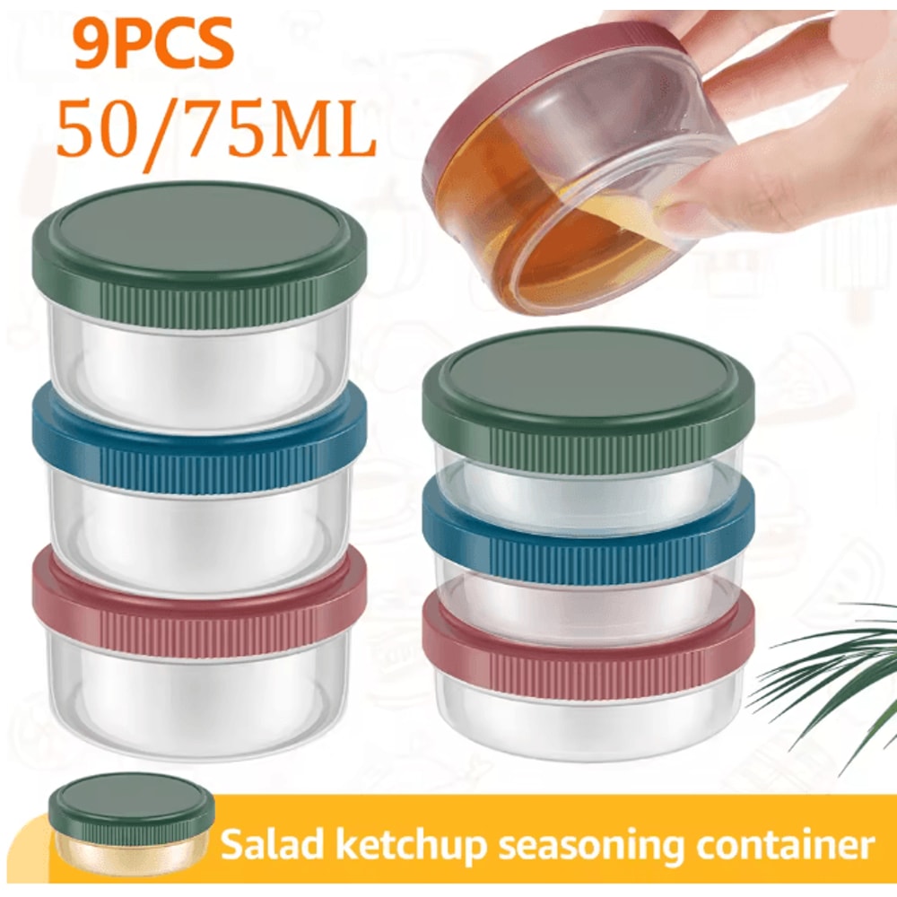 FreshPort Leakproof Salad Dressing Containers Reusable Sauce Cups Set 0