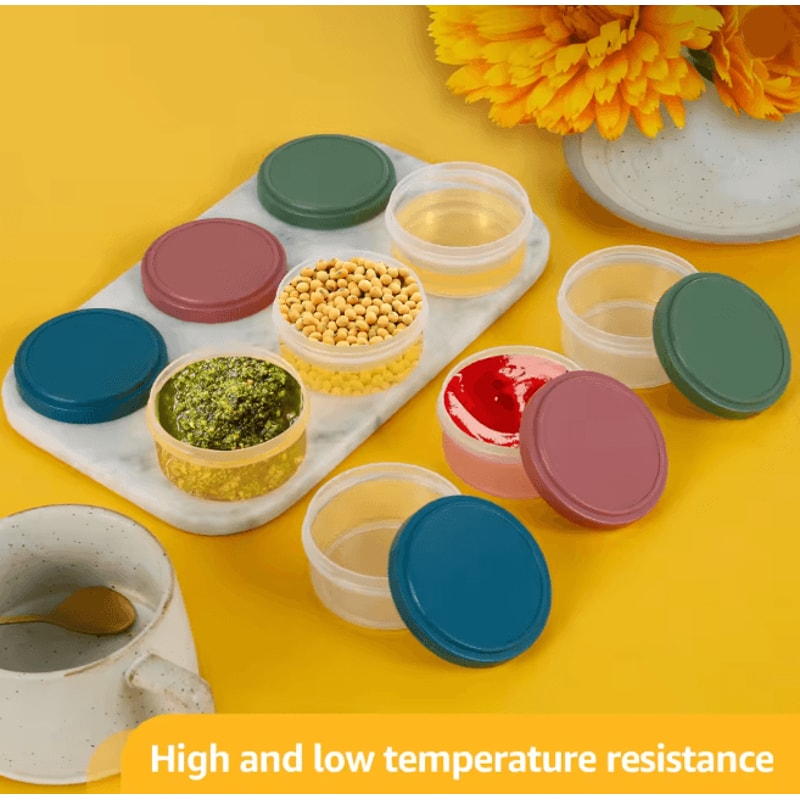 FreshPort Leakproof Salad Dressing Containers Reusable Sauce Cups Set 1