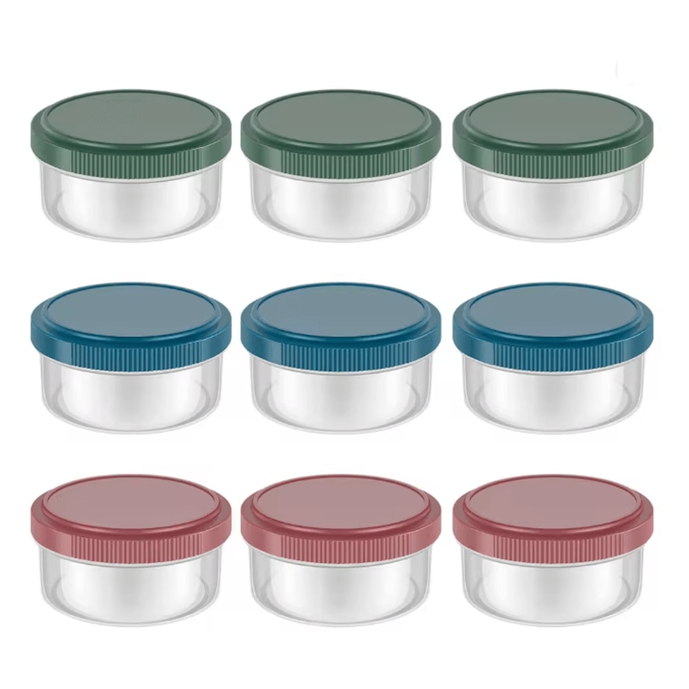 FreshPort Leakproof Salad Dressing Containers Reusable Sauce Cups Set 4