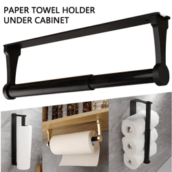 cleanmount under cabinet paper towel holder wall mount toilet roll organizer