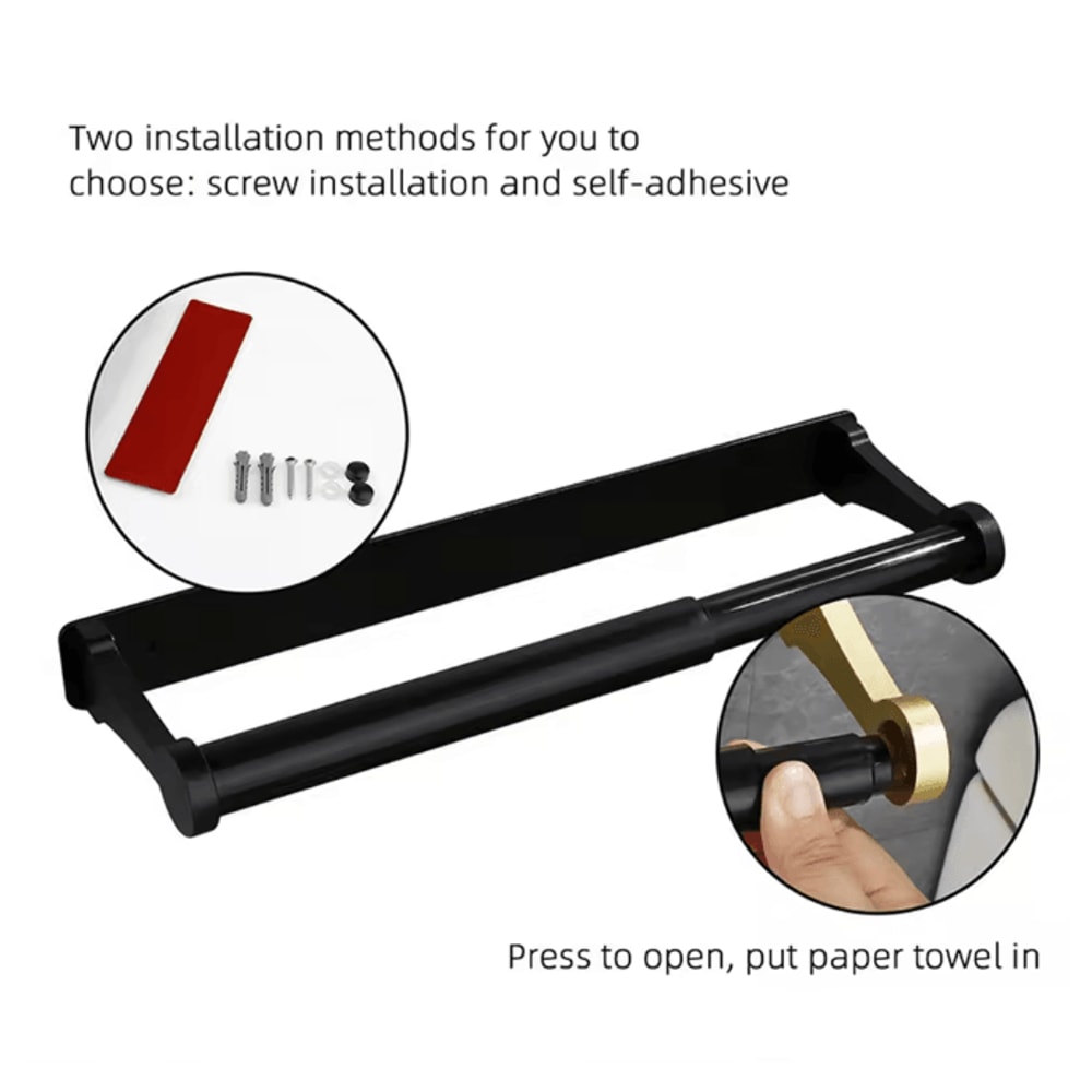 CleanMount Under Cabinet Paper Towel Holder Wall Mount Toilet Roll Organizer 1