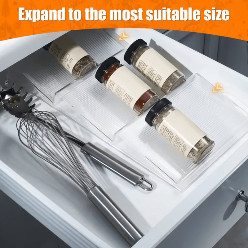 StackEase Expandable 3 Layer Spice Drawer Organizer Kitchen Seasoning Rack 1
