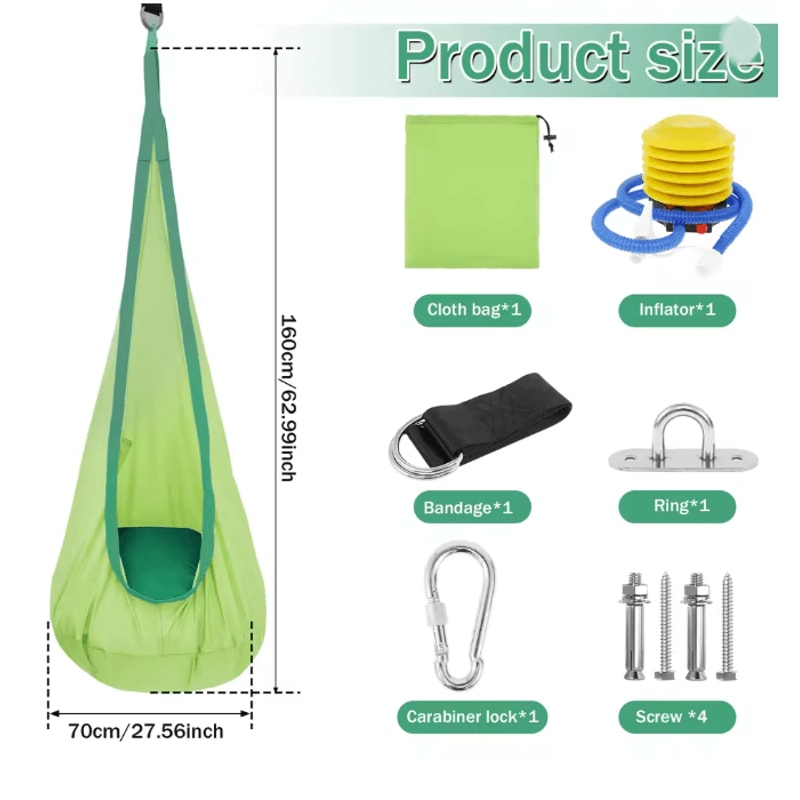 CalmNest Sensory Swing Chair For Kids Indoor Outdoor Hammock Seat 4