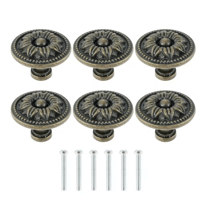 Vintage Bronze Cabinet Knobs Classic Drawer Pulls For Kitchen And Furniture 5