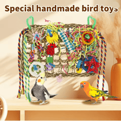 foragefun handmade bird foraging toy for parakeets and small parrots
