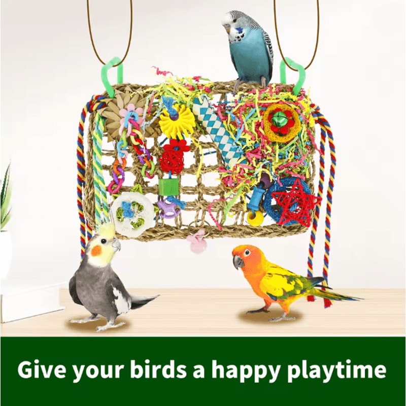 ForageFun Handmade Bird Foraging Toy For Parakeets And Small Parrots 2