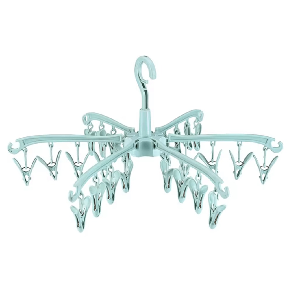 SpinDry Stainless Steel Sock Drying Rack With Windproof Clips 9