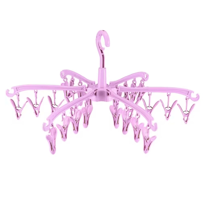 SpinDry Stainless Steel Sock Drying Rack With Windproof Clips 4