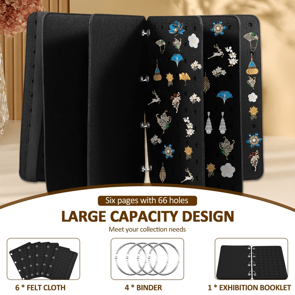 Felt Pin Brooch Display Storage Book Large Capacity Collector Album 1