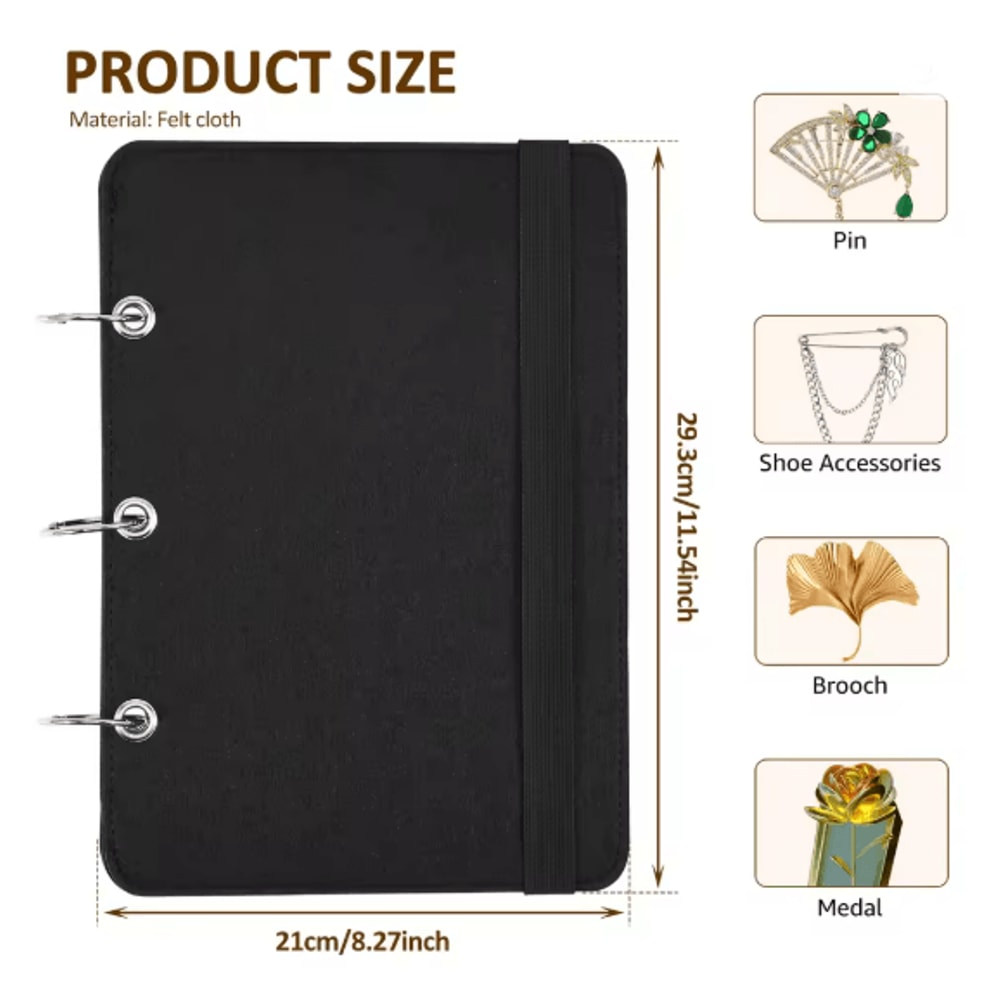 Felt Pin Brooch Display Storage Book Large Capacity Collector Album 3