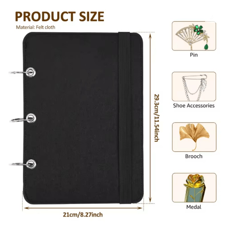 Felt Pin Brooch Display Storage Book Large Capacity Collector Album 3