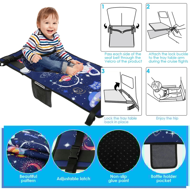 Kids Travel Airplane Bed Portable Toddler Seat Extender 0