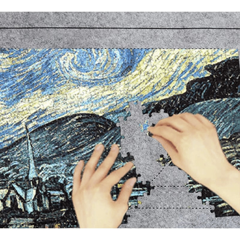 Felt Puzzle Mat Set Portable Jigsaw Puzzle Storage Mat 2